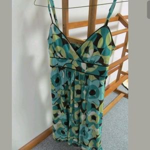 Body Central teal floral dress (M)